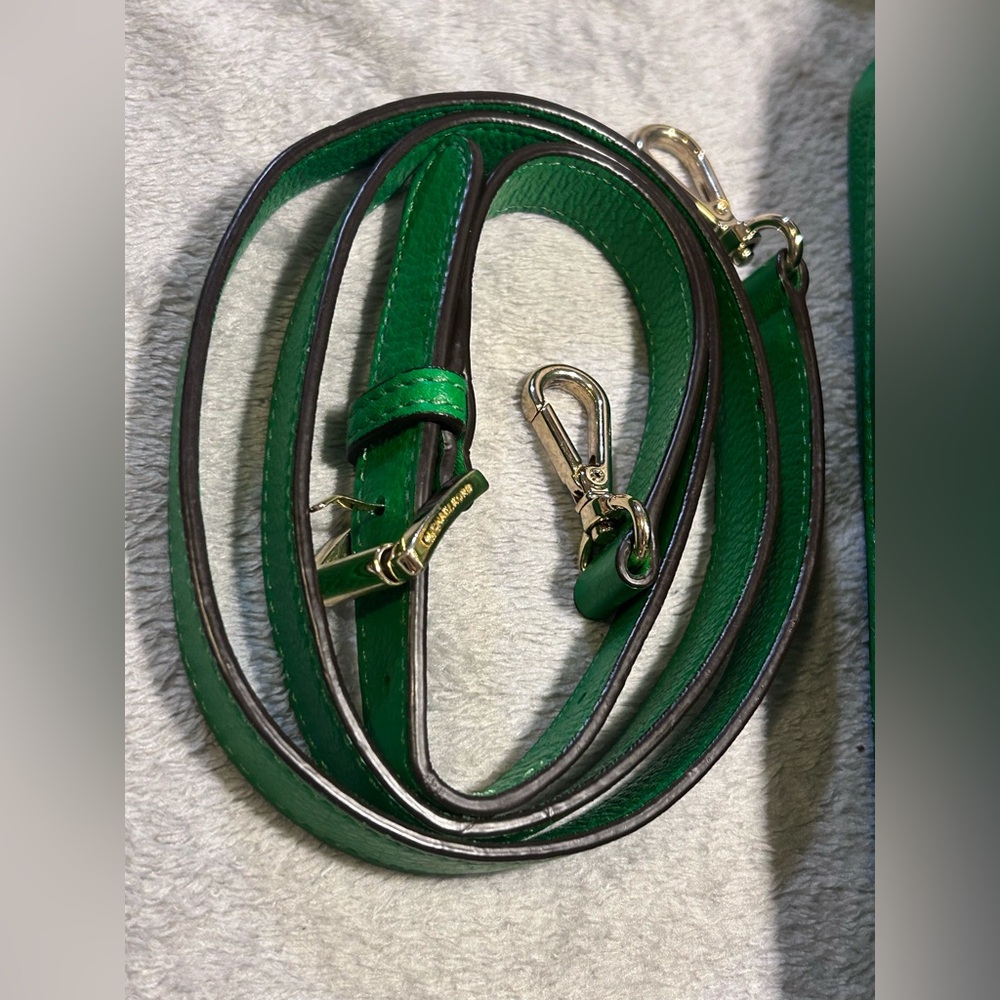Michael Kors Margo Front Flap Kelly Green Satchel - Picture 5 of 16